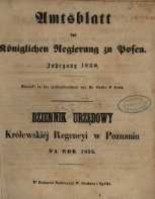 Amtsblatt der K&ouml;niglichen Regierung zu Posen. 1858.01.05 Nro.1
