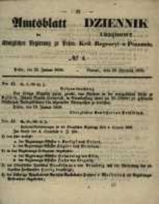 Amtsblatt der K&ouml;niglichen Regierung zu Posen. 1858.01.26 Nro.4