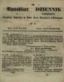 Amtsblatt der K&ouml;niglichen Regierung zu Posen. 1858.04.27 Nro.17