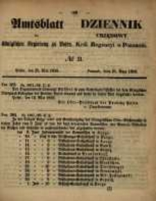 Amtsblatt der K&ouml;niglichen Regierung zu Posen. 1858.05.25 Nro.21