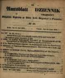 Amtsblatt der K&ouml;niglichen Regierung zu Posen. 1858.07.13 Nro.28