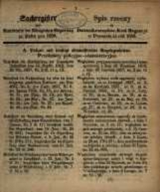 Sachregister zum Amtsblatte ... pro 1858