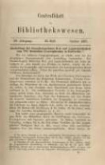 Centralblatt für Bibliothekswesen. 1887.10 Jg.4 heft 10