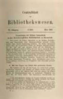 Centralblatt f&uuml;r Bibliothekswesen. 1889.03 Jg.6 heft 3