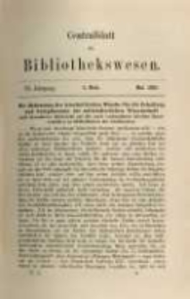 Centralblatt für Bibliothekswesen. 1889.05 Jg.6 heft 5