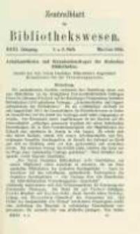 Zentralblatt für Bibliothekswesen. 1914.05-06 Jg.31 heft 5-6