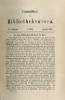 Centralblatt für Bibliothekswesen. 1889.08 Jg.6 heft 8