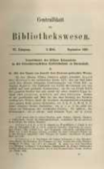 Centralblatt für Bibliothekswesen. 1889.09 Jg.6 heft 9