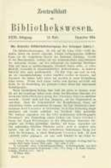 Zentralblatt für Bibliothekswesen. 1914.12 Jg.31 heft 12