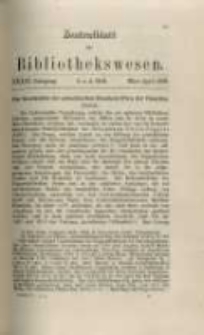 Zentralblatt für Bibliothekswesen. 1919.03-04 Jg.36 heft 3-4