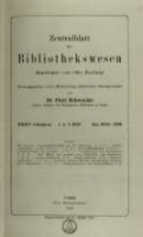 Zentralblatt f&uuml;r Bibliothekswesen. 1918.01-02 Jg.35 heft 1-2