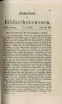 Zentralblatt für Bibliothekswesen. 1918.09-10 Jg.35 heft 9-10