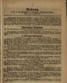 Anhang zu Nro. 3 des Amtsblatts der K&ouml;niglichen Regierung zu Posen. Posen, den 15. Januar 1861.