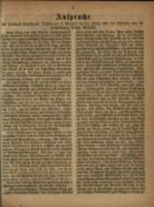 Ansprachedes kardinal Erzbischof Johannes v. Bei&szlig;el an den K&ouml;nig nach der Kr&ouml;nung und die Erwiderung Seiner Majest&auml;t.