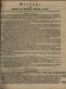 Beilage zum Amtsblatt der K&ouml;niglichen Regierung zu Posen.