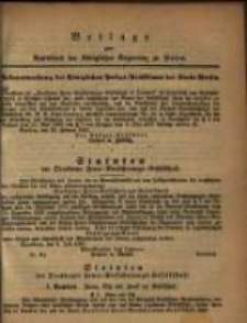 Beilage zum Amtsblatt der K&ouml;niglichen Regierung zu Posen.