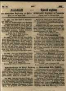 Amtsblatt der K&ouml;niglichen Regierung zu Posen. 1861.08.20 Nro.34