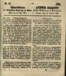 Amtsblatt der K&ouml;niglichen Regierung zu Posen. 1860.06.12 Nro.24