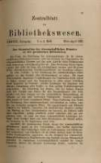 Zentralblatt f&uuml;r Bibliothekswesen. 1921.03-04 Jg.38 heft 3-4