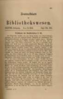 Zentralblatt f&uuml;r Bibliothekswesen. 1921.09-10 Jg.38 heft 9-10