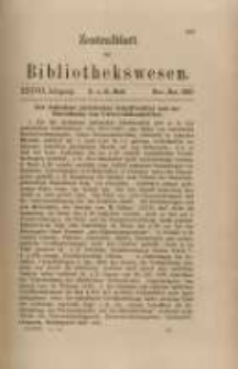 Zentralblatt f&uuml;r Bibliothekswesen. 1920.11-12 Jg.37 heft 11-12