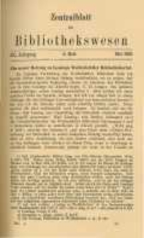 Zentralblatt für Bibliothekswesen. 1923.05 Jg.40 heft 5
