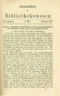 Zentralblatt für Bibliothekswesen. 1923.11 Jg.40 heft 11