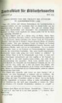 Zentralblatt f&uuml;r Bibliothekswesen. 1925.05 Jg.42 heft 5