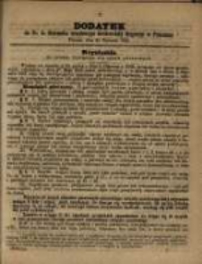 Dodatek do Nr. 4. Dziennika Urzędowego Kr&oacute;lewskiej Regencyi w Poznaniu. Poznań, dnia 22. Stycznia 1861.