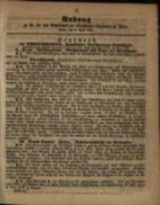Anhang zu Nro. 15 des Amtsblatts der Königlichen Regierung zu Posen. Posen, den 9. April 1861.