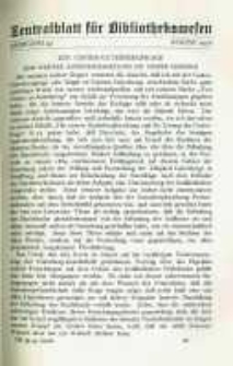 Zentralblatt für Bibliothekswesen. 1926.08 Jg.43 heft 8