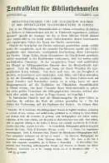 Zentralblatt f&uuml;r Bibliothekswesen. 1926.11 Jg.43 heft 11