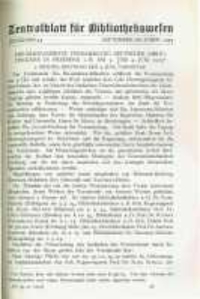 Zentralblatt f&uuml;r Bibliothekswesen. 1925.09-10 Jg.42 heft 9-10