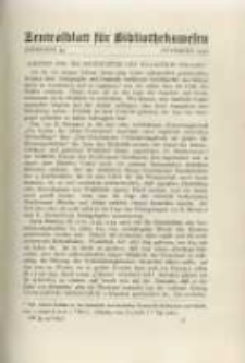 Zentralblatt für Bibliothekswesen. 1927.11 Jg.44 heft 11