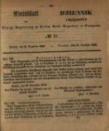 Amtsblatt der K&ouml;niglichen Regierung zu Posen. 1852.12.21 Nro.51