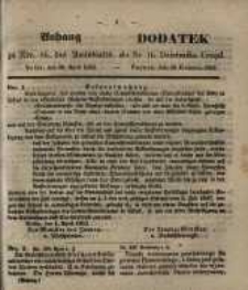 Dodatek do Nr. 16. Dziennika Urzęd. Poznań, 20. Kwietnia 1852