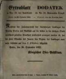 Dodatek do Nr. 39. Dziennika Urzęd. Poznań, 28. Września 1852.
