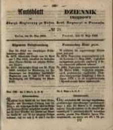 Amtsblatt der K&ouml;niglichen Regierung zu Posen. 1850.05.21 Nr 21