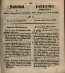 Amtsblatt der K&ouml;niglichen Regierung zu Posen. 1850.08.27 Nr 35