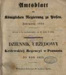 Amtsblatt der Königlichen Regierung zu Posen. 1855.01.02 Nr.1