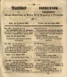 Amtsblatt der K&ouml;niglichen Regierung zu Posen. 1855.02.13 Nr.7