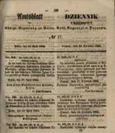 Amtsblatt der K&ouml;niglichen Regierung zu Posen. 1855.04.24 Nr.17