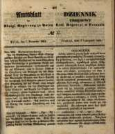 Amtsblatt der K&ouml;niglichen Regierung zu Posen. 1854.11.07 Nro.45