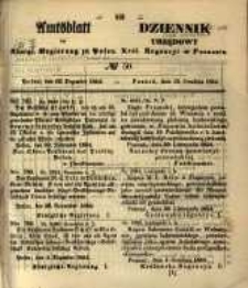 Amtsblatt der K&ouml;niglichen Regierung zu Posen. 1854.12.12 Nro.50
