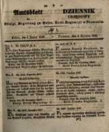 Amtsblatt der K&ouml;niglichen Regierung zu Posen. 1848.01.04 Nro.1