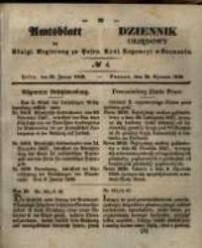 Amtsblatt der K&ouml;niglichen Regierung zu Posen. 1848.01.25 Nro.4