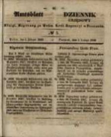 Amtsblatt der K&ouml;niglichen Regierung zu Posen. 1848.02.01 Nro.5
