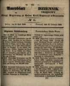 Amtsblatt der K&ouml;niglichen Regierung zu Posen. 1848.04.19 Nro.16