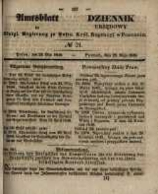 Amtsblatt der K&ouml;niglichen Regierung zu Posen. 1848.05.24 Nro.21