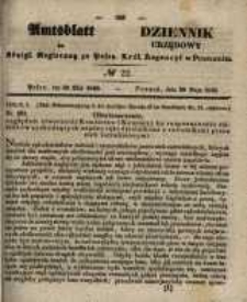 Amtsblatt der K&ouml;niglichen Regierung zu Posen. 1848.05.31 Nro.22